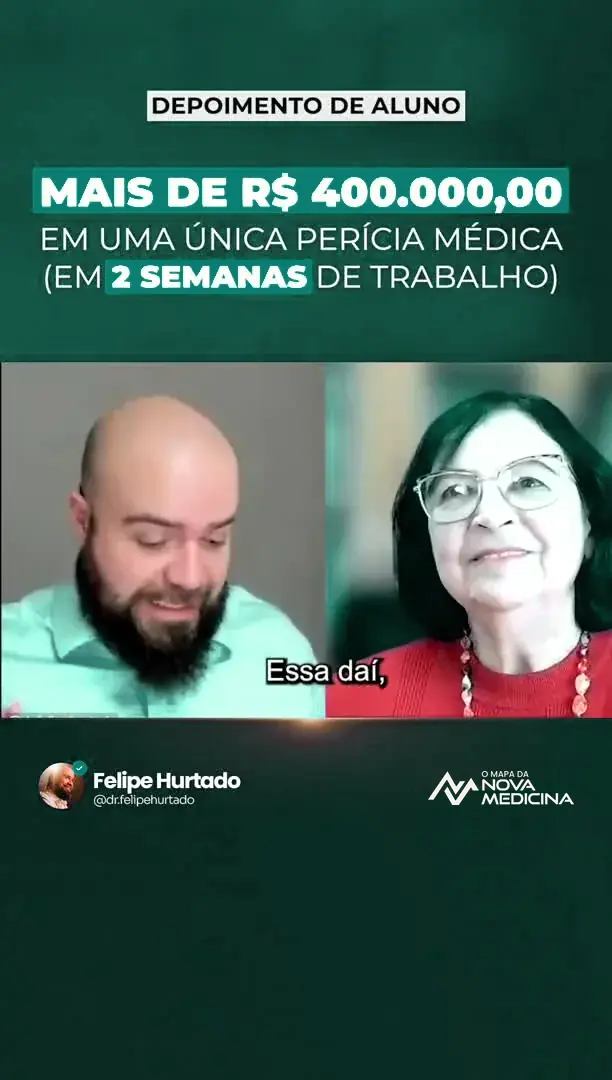 Depoimento de aluno: mais de R$ 400.000 em uma única perícia médica em 2 semanas