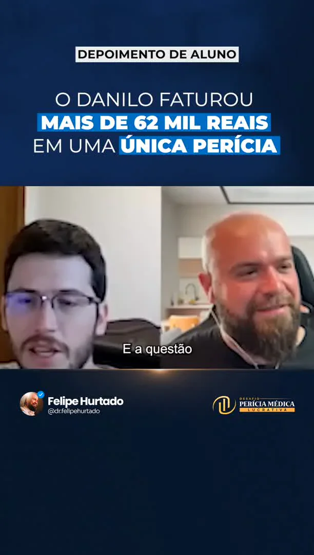 Depoimento de aluno: Danilo faturou mais de 62 mil reais em uma única perícia