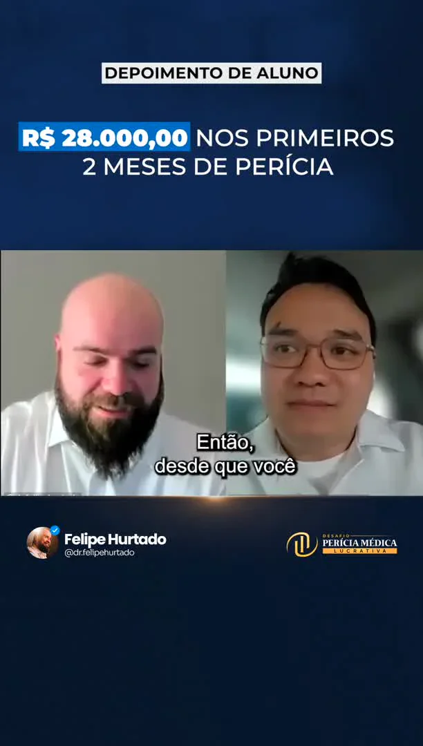 Depoimento de aluno: R$ 28.000 nos primeiros 2 meses de perícia