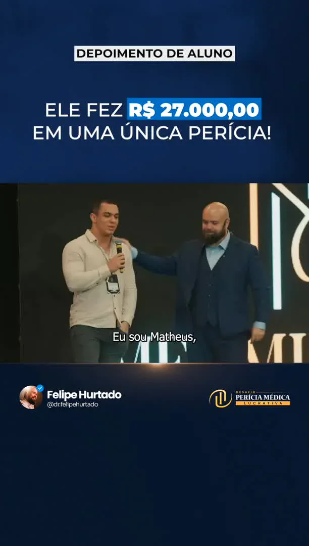 Depoimento de aluno: ele fez R$ 27.000 em uma única perícia
